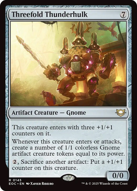 Threefold Thunderhulk\nEdge of Eternities Commander\nSingle\nMagic The Gathering