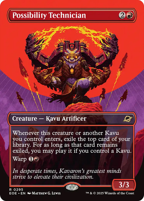 Possibility Technician (Borderless)\nEdge of Eternities - Variants\nSingle\nMagic The Gathering