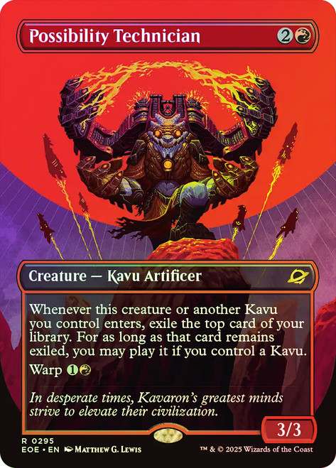 Possibility Technician (Borderless)\nEdge of Eternities - Variants\nSingle\nMagic The Gathering