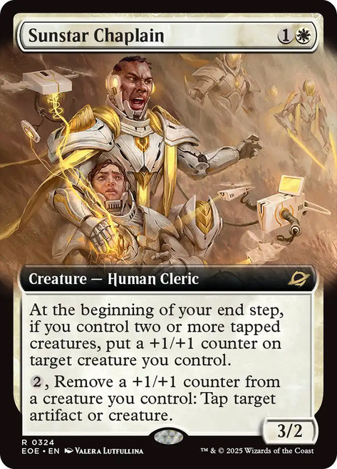 Sunstar Chaplain (Extended Art)\nEdge of Eternities - Variants\nSingle\nMagic The Gathering