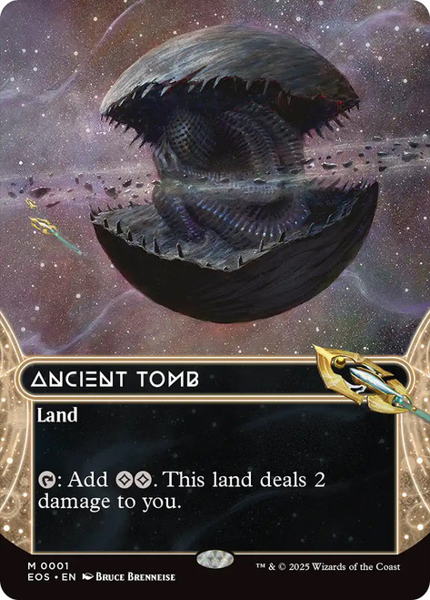 Ancient Tomb (#001) (Borderless)\nStellar Sights\nSingle\nMagic The Gathering
