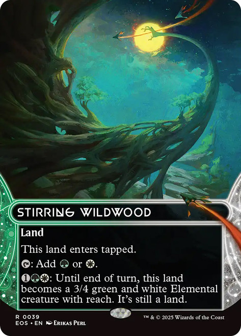 Stirring Wildwood (#039) (Borderless)\nStellar Sights\nSingle\nMagic The Gathering