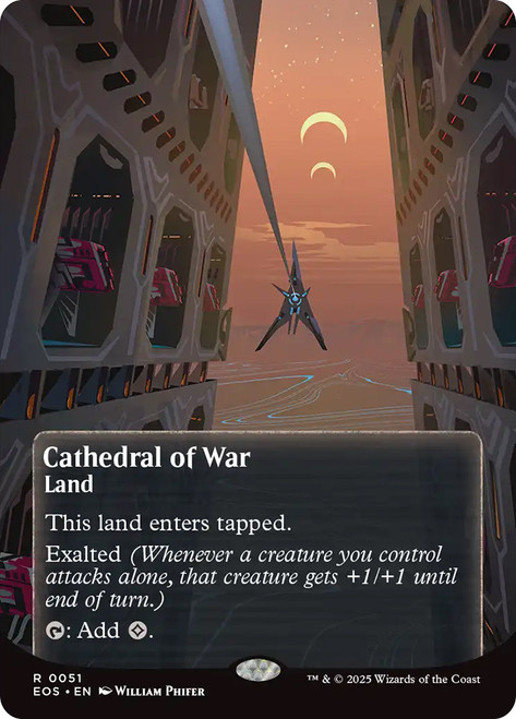 Cathedral of War (#051) (Borderless)\nStellar Sights\nSingle\nMagic The Gathering
