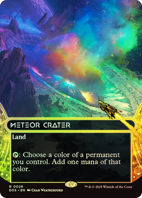 Meteor Crater (#026) (Borderless)\nStellar Sights\nSingle\nMagic The Gathering