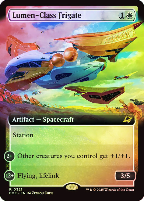 Lumen-Class Frigate (Extended Art)\nEdge of Eternities - Variants\nSingle\nMagic The Gathering