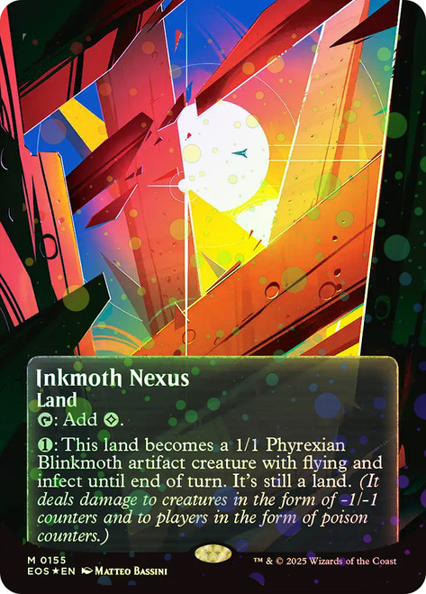 Inkmoth Nexus (#155) (Borderless) (Galaxy Foil)\nStellar Sights - Alternate Foil\nSingle\nMagic The Gathering
