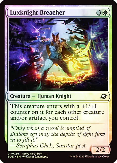 Luxknight Breacher\nEdge of Eternities\nSingle\nMagic The Gathering
