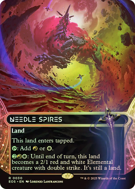 Needle Spires (#030) (Borderless)\nStellar Sights\nSingle\nMagic The Gathering