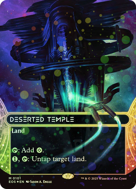 Deserted Temple (#101) (Borderless) (Galaxy Foil)\nStellar Sights - Alternate Foil\nSingle\nMagic The Gathering