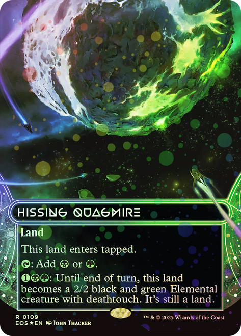Hissing Quagmire (#109) (Borderless) (Galaxy Foil)\nStellar Sights - Alternate Foil\nSingle\nMagic The Gathering