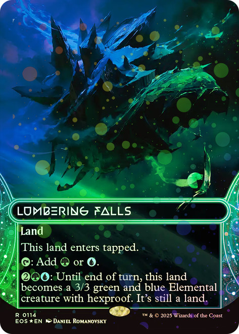 Lumbering Falls (#114) (Borderless) (Galaxy Foil)\nStellar Sights - Alternate Foil\nSingle\nMagic The Gathering