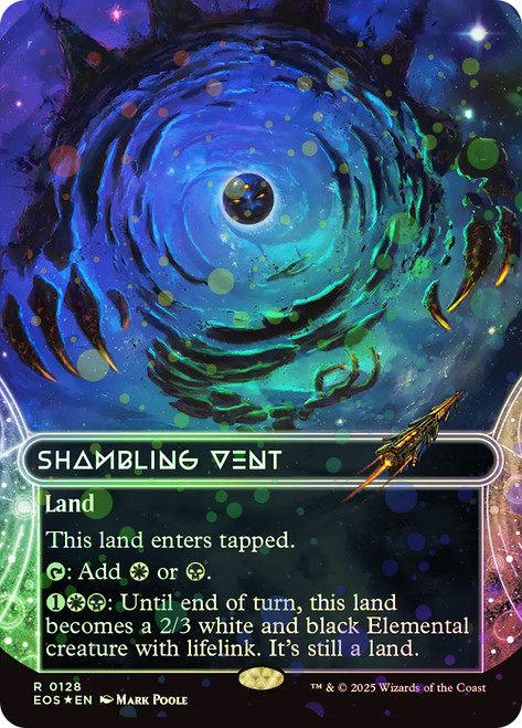 Shambling Vent (#128) (Borderless) (Galaxy Foil)\nStellar Sights - Alternate Foil\nSingle\nMagic The Gathering