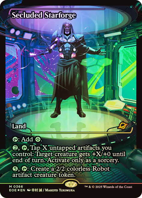 Secluded Starforge (#366) (Showcase)\nEdge of Eternities - Variants\nSingle\nMagic The Gathering