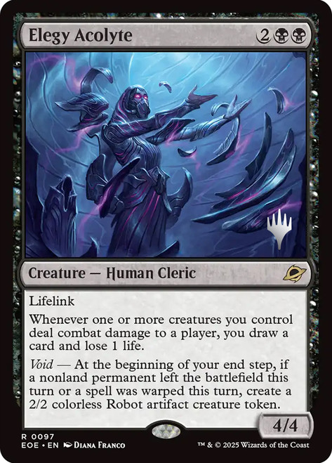 Elegy Acolyte (Promo Pack) (Edge of Eternities)\nPromo: Planeswalker Stamped\nSingle\nMagic The Gathering
