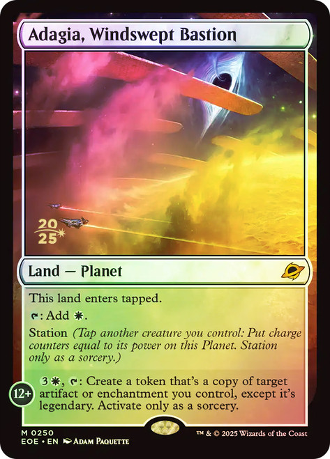 Adagia, Windswept Bastion (Prerelease) (Edge of Eternities)\nPromo: Date Stamped\nSingle\nMagic The Gathering