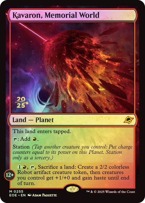 Kavaron, Memorial World (Prerelease) (Edge of Eternities)\nPromo: Date Stamped\nSingle\nMagic The Gathering