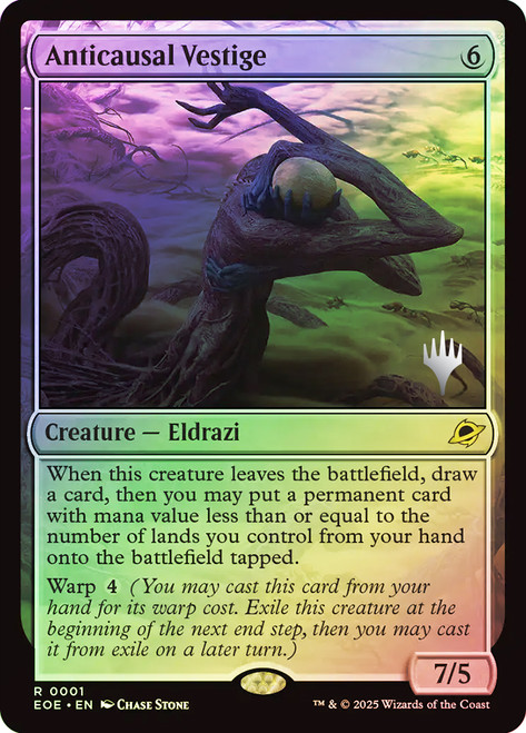Anticausal Vestige (Promo Pack) (Edge of Eternities)\nPromo: Planeswalker Stamped\nSingle\nMagic The Gathering