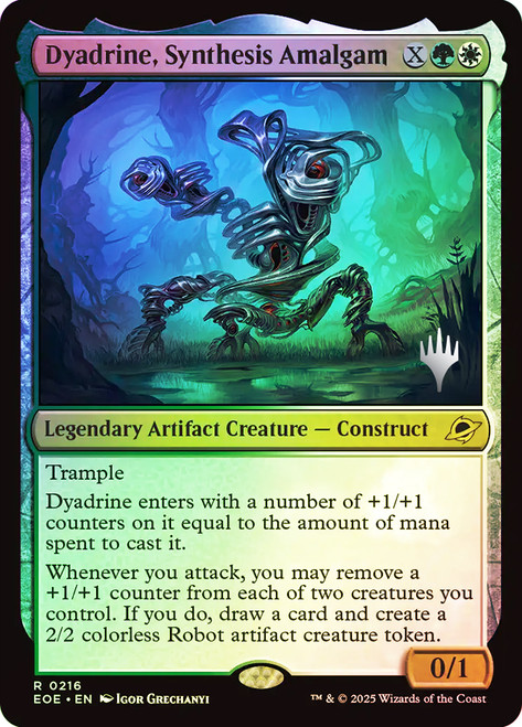Dyadrine, Synthesis Amalgam (Promo Pack) (Edge of Eternities)\nPromo: Planeswalker Stamped\nSingle\nMagic The Gathering