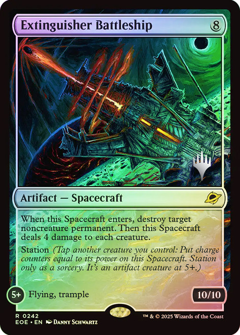 Extinguisher Battleship (Promo Pack) (Edge of Eternities)\nPromo: Planeswalker Stamped\nSingle\nMagic The Gathering
