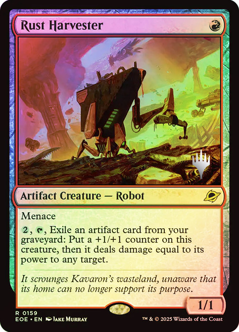 Rust Harvester (Promo Pack) (Edge of Eternities)\nPromo: Planeswalker Stamped\nSingle\nMagic The Gathering