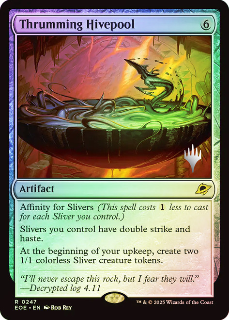 Thrumming Hivepool (Promo Pack) (Edge of Eternities)\nPromo: Planeswalker Stamped\nSingle\nMagic The Gathering