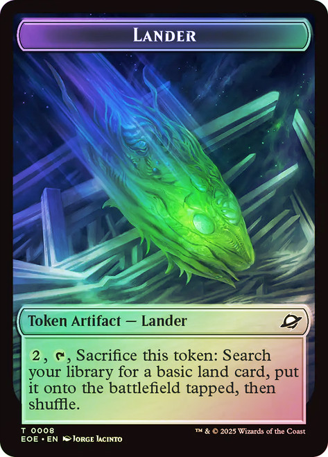 {Lander Token} (#008) // {Robot Token}\nEdge of Eternities\nSingle\nMagic The Gathering