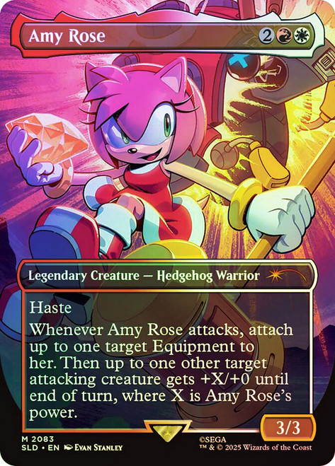 Amy Rose (Sonic the Hedgehog) (Secret Lair) (Borderless)\nPromo: General\nSingle\nMagic The Gathering