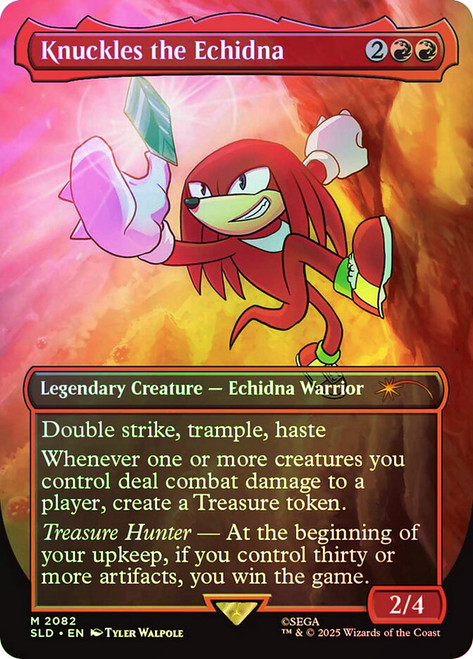 Knuckles the Echidna (Sonic the Hedgehog) (Secret Lair) (Borderless)\nPromo: General\nSingle\nMagic The Gathering