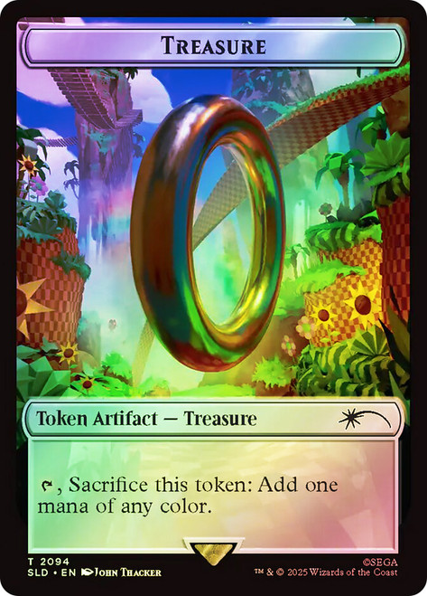 {Treasure Token} (Sonic the Hedgehog) (Secret Lair) (#2094)\nPromo: General\nSingle\nMagic The Gathering