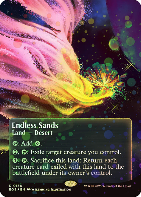 Endless Sands (#150) (Borderless) (Galaxy Foil)\nStellar Sights - Alternate Foil\nSingle\nMagic The Gathering