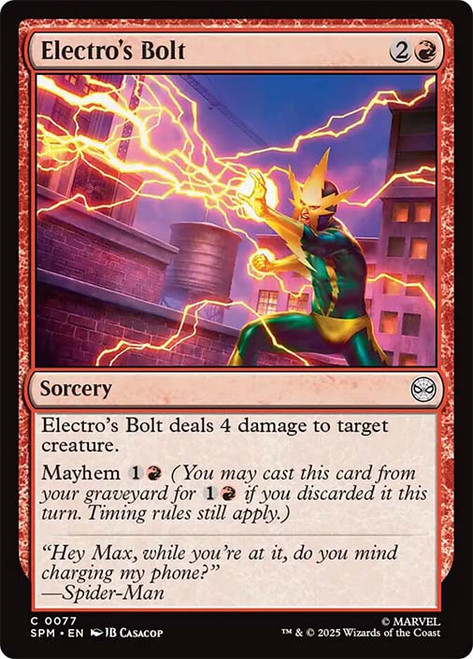Electro's Bolt\nMarvel's Spider-Man\nSingle\nMagic The Gathering