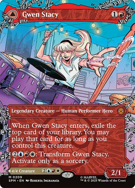 Gwen Stacy // Ghost-Spider (#209) (Borderless)\nMarvel's Spider-Man - Variants\nSingle\nMagic The Gathering