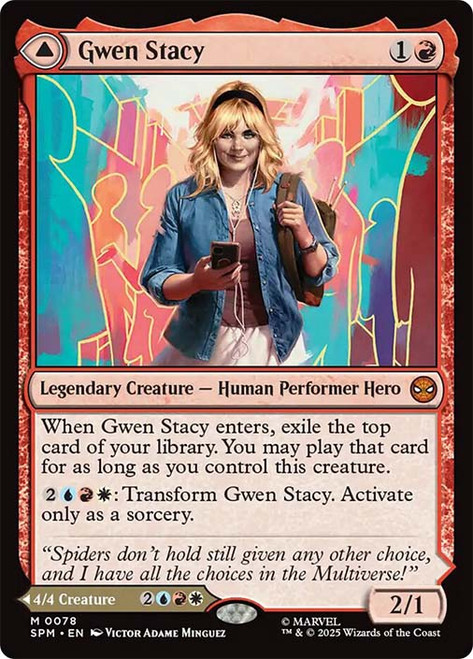 Gwen Stacy // Ghost-Spider\nMarvel's Spider-Man\nSingle\nMagic The Gathering