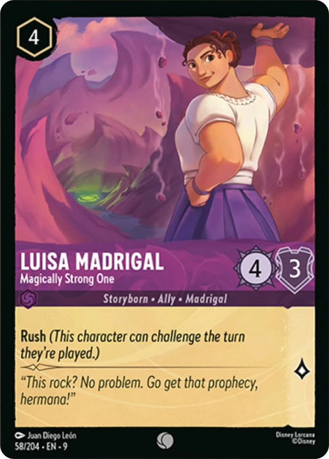 Luisa Madrigal - Magically Strong One
Fabled
Single
Lorcana