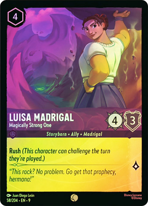 Luisa Madrigal - Magically Strong One
Fabled
Single
Lorcana