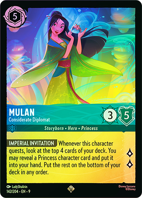Mulan - Considerate Diplomat
Fabled
Single
Lorcana