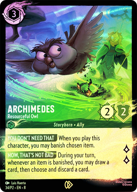 Archimedes - Resourceful Owl (Illumineer's Quest)
Promotional Cards
Single
Lorcana