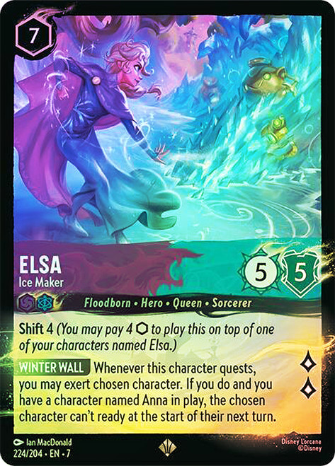 Elsa - Ice Maker (#224)
Archazia’s Island
Single
Lorcana