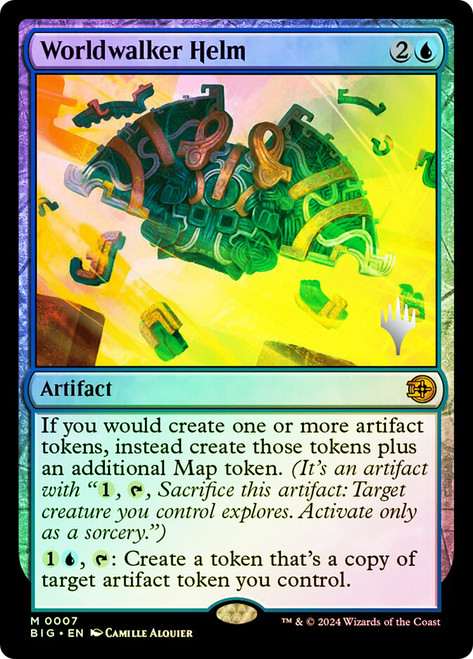Worldwalker Helm (Promo Pack) (The Big Score)\nPromo: Planeswalker Stamped\nSingle\nMagic The Gathering