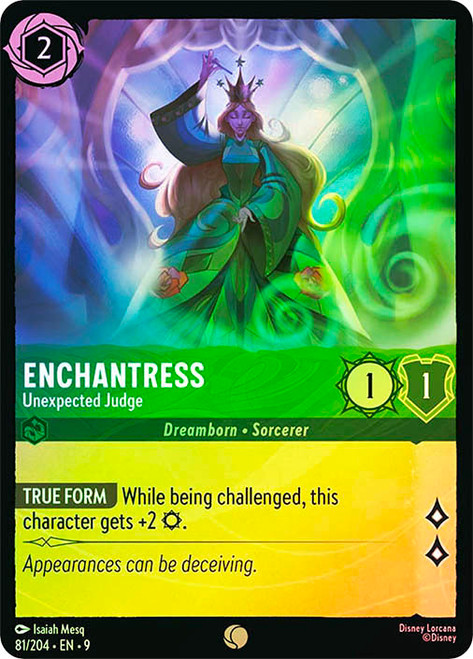 Enchantress - Unexpected Judge
Fabled
Single
Lorcana