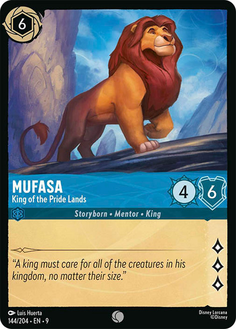 Mufasa - King of the Pride Lands
Fabled
Single
Lorcana