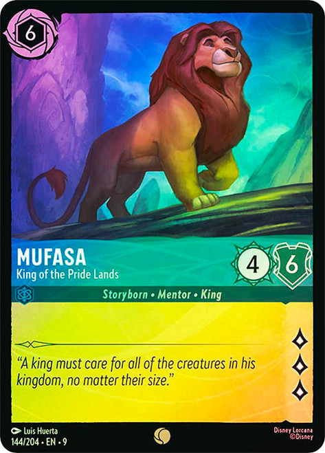 Mufasa - King of the Pride Lands
Fabled
Single
Lorcana