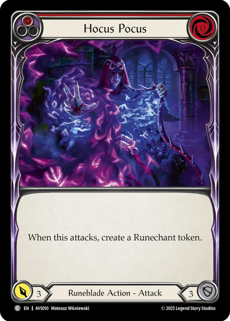 Hocus Pocus
Armory Deck: Viserai
Single
Flesh and Blood