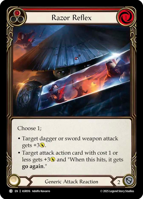 Razor Reflex (Red)
Armory Deck: Ira
Single
Flesh and Blood