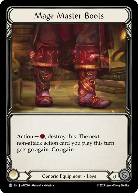 Mage Master Boots
Armory Deck: Prism
Single
Flesh and Blood