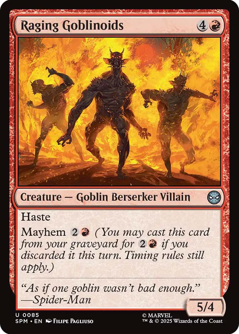 Raging Goblinoids\nMarvel's Spider-Man\nSingle\nMagic The Gathering