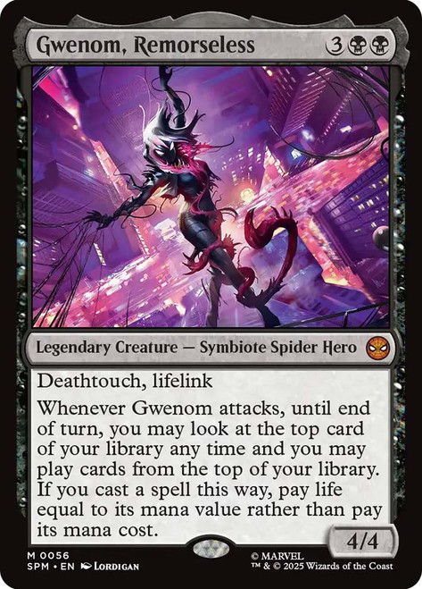 Gwenom, Remorseless\nMarvel's Spider-Man\nSingle\nMagic The Gathering
