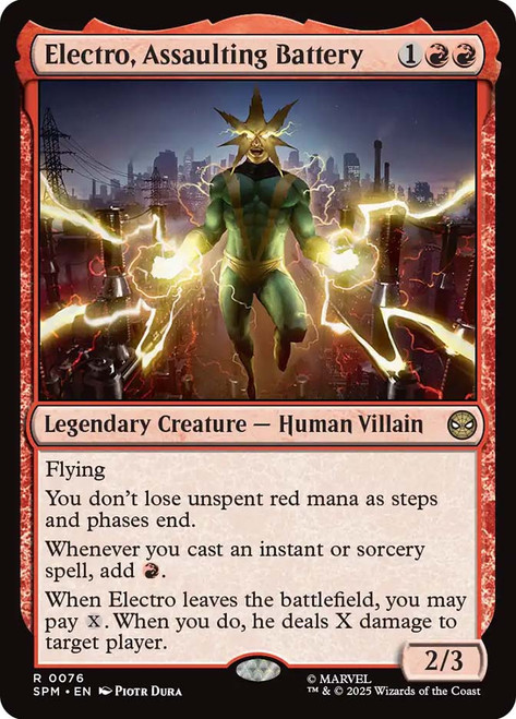 Electro, Assaulting Battery\nMarvel's Spider-Man\nSingle\nMagic The Gathering
