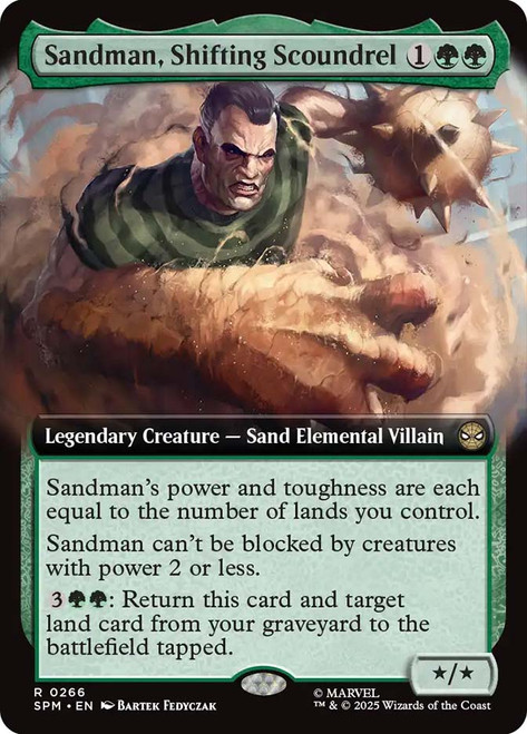 Sandman, Shifting Scoundrel (Extended Art)\nMarvel's Spider-Man - Variants\nSingle\nMagic The Gathering