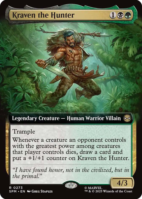 Kraven the Hunter (Extended Art)\nMarvel's Spider-Man - Variants\nSingle\nMagic The Gathering